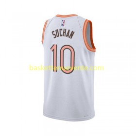 Maillot Basket San Antonio Spurs Jeremy Sochan 10 Nike 2023-2024 City Edition Blanc Swingman - Homme